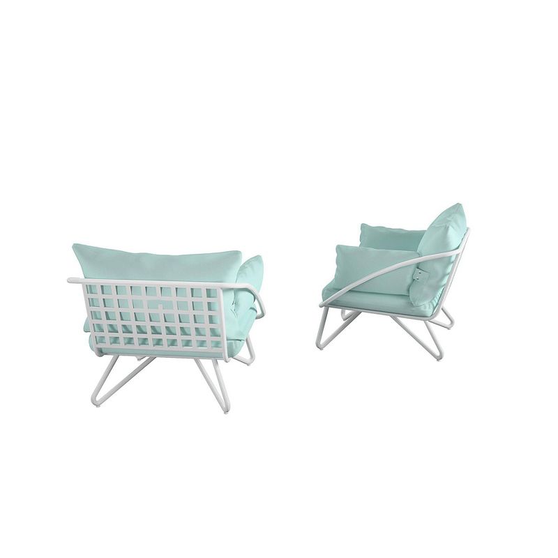 Teddi 2pk Outdoor Lounge Chairs - Aqua Haze - Novogratz