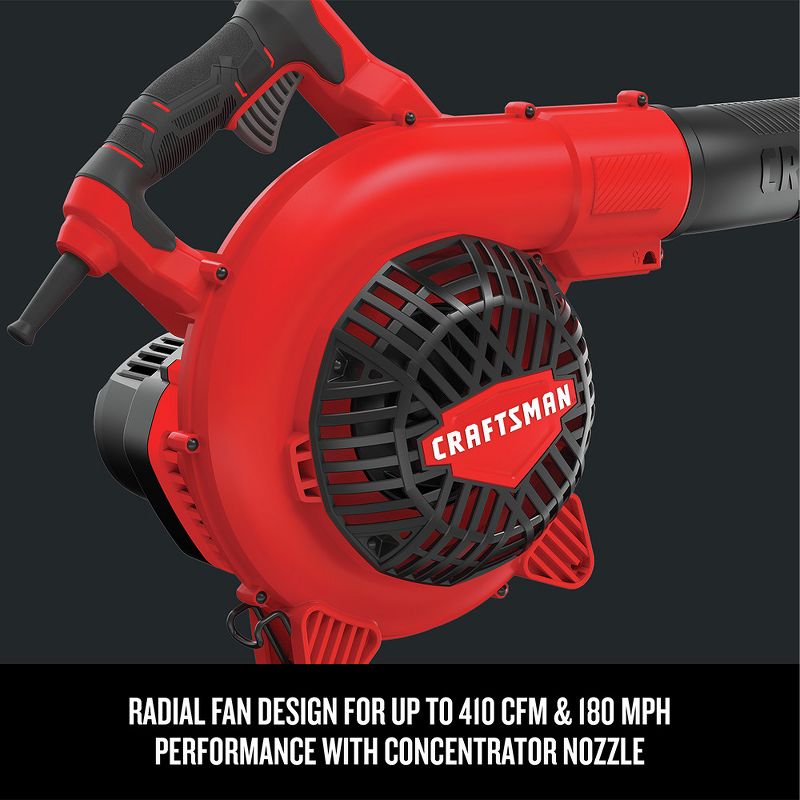 Craftsman CMEBL712R 12 Amp Variable Speed 410 CFM Corded Handheld Jobsite Blower