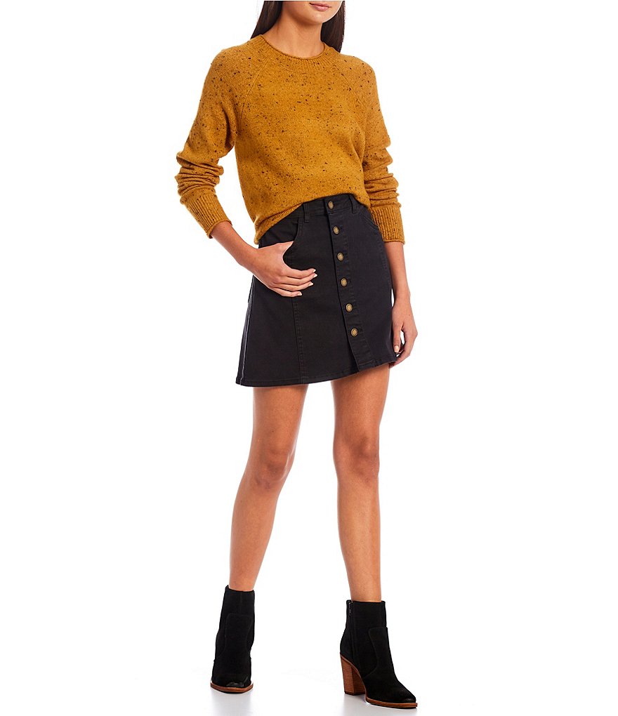 Copper Key Confetti Long Sleeve Scoop Neck Sweater
