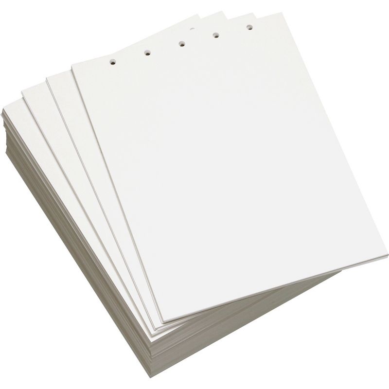 Domtar Custom Cut Sheets 5-Hole Top 8-1/2"x11" 5 RM/CT White 851251