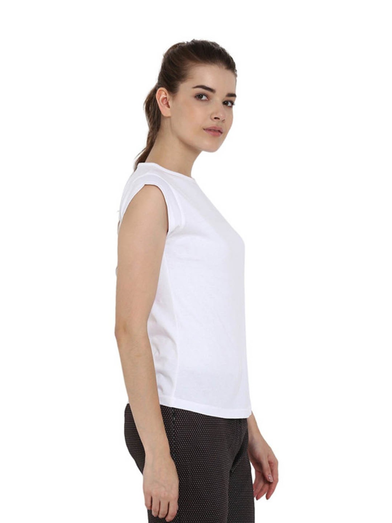 Appulse White & Light Pink Cotton T-Shirt - Pack of 2