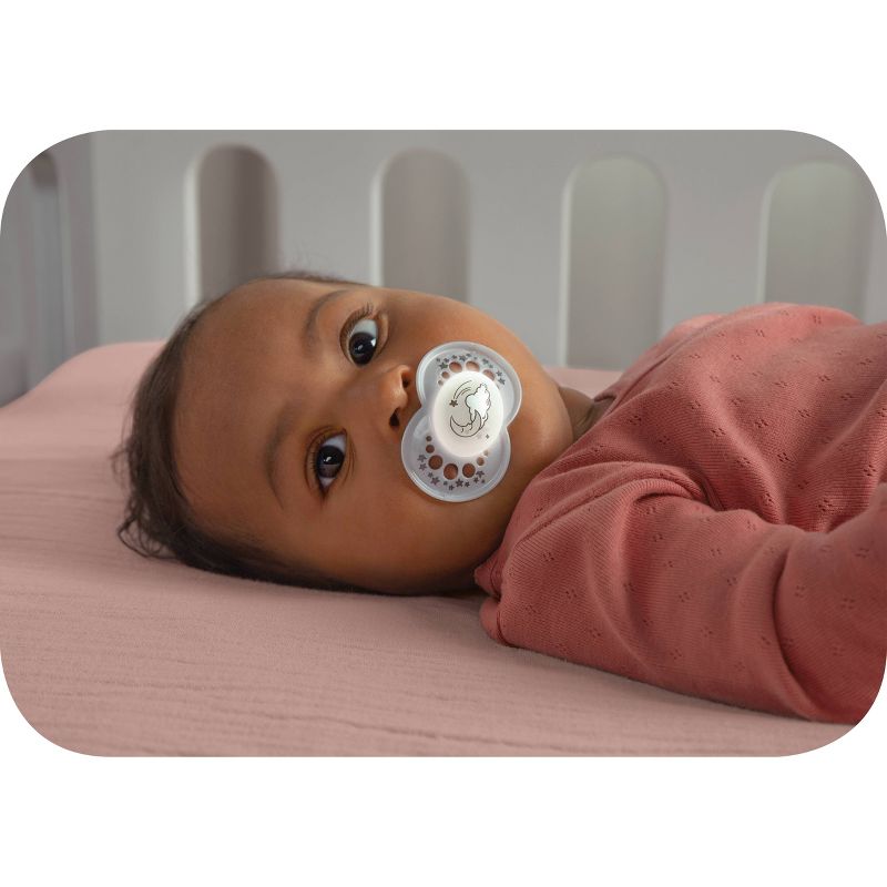 MAM Day/Night Glow-In-The-Dark 3pk Pacifier Girl - 6+ Months