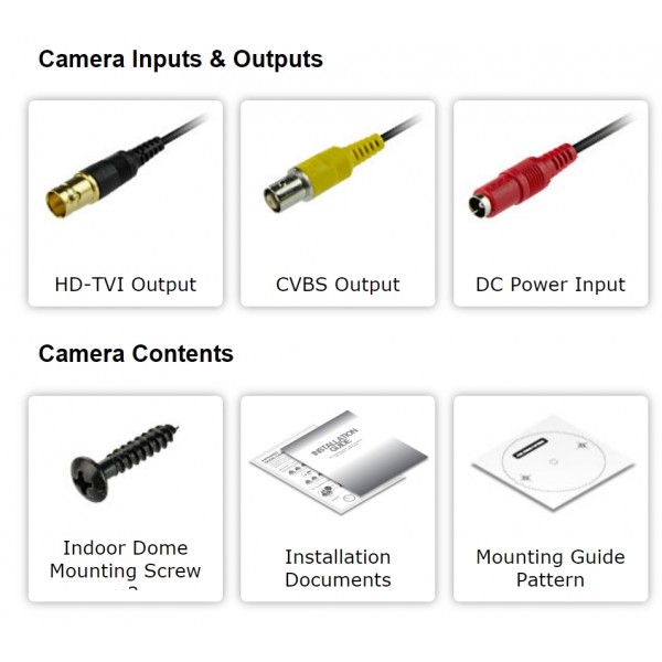 Eyemax Superdome Series Indoor IR Dome 4MP HD-TVI Camera TDR-P4544V 2.8-12mm Dual Power ( Made In Korea ) Black Case