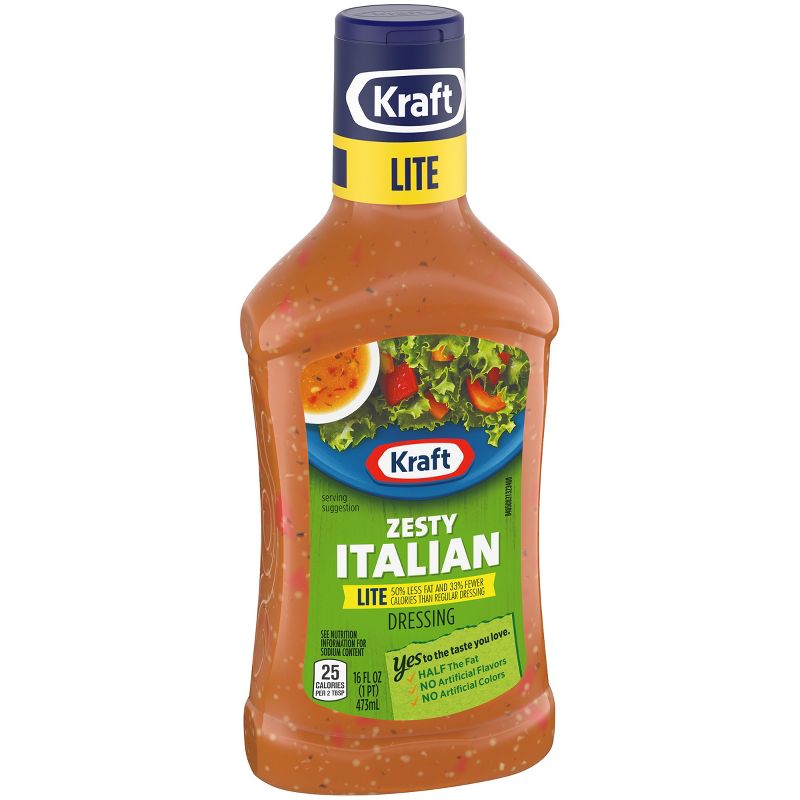 Kraft Lite Zesty Italian Salad Dressing - 16fl oz