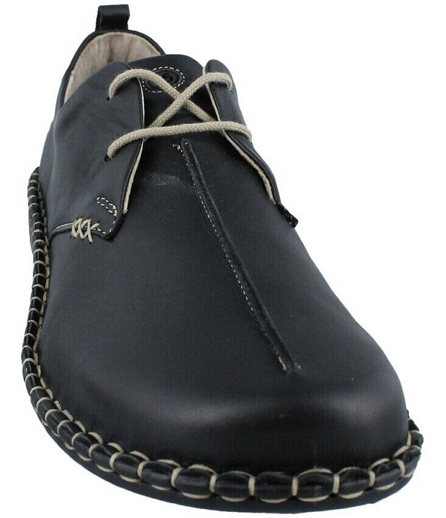 Josef Seibel Lindsay Leather Stitch Detail Lace-Up Loafers