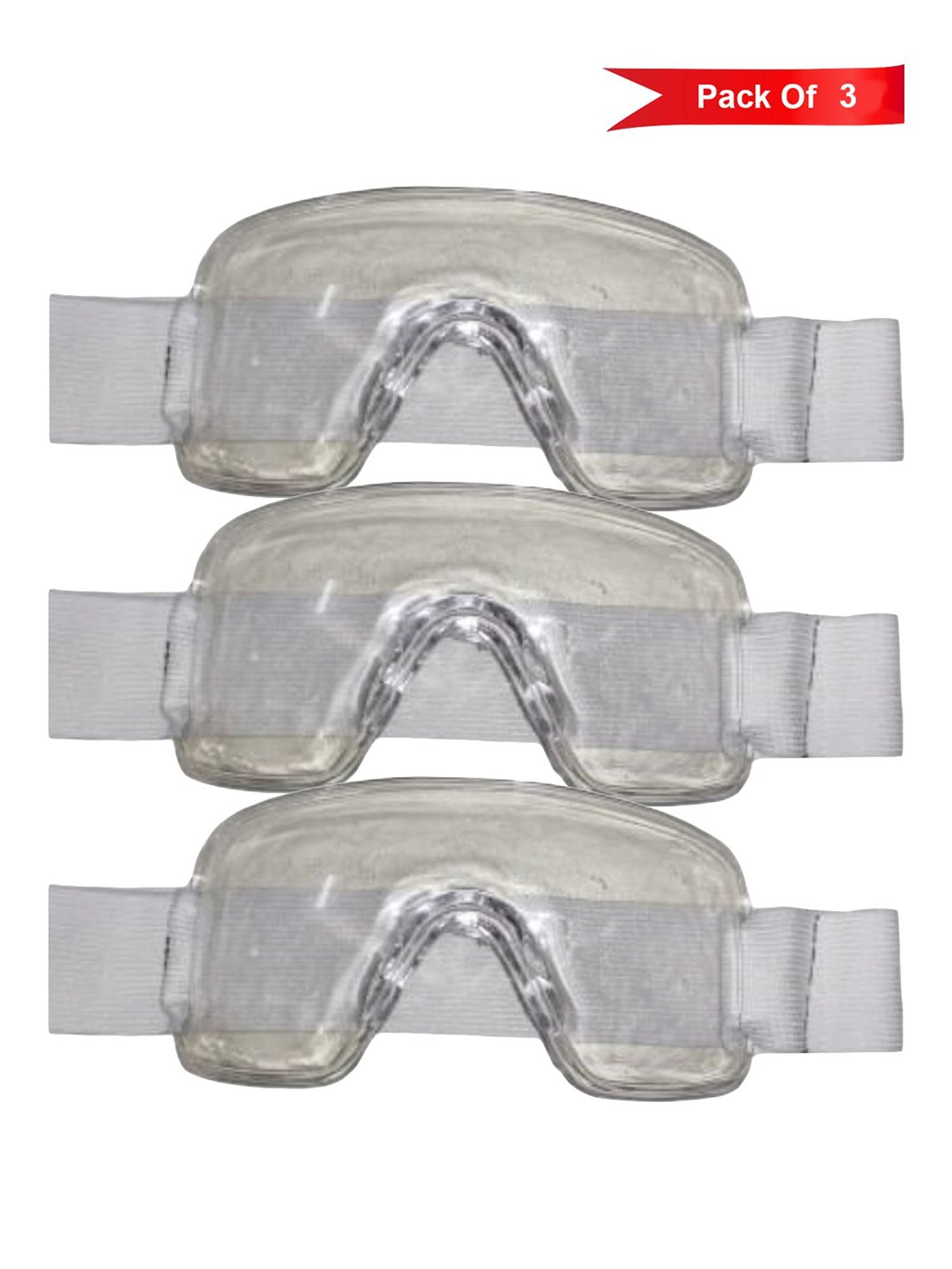 Globex Transparent Safety Eye Protectors - Pack of 3
