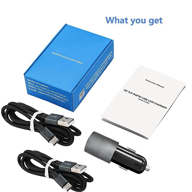 USB C Car Charger Adapter Compatible with Compatible for Samsung Galaxy S20 PlusS20S20 UltraS10+S10S10eS9+S9S8 Note 2010 9818w Fast 3FT Charging Type C Cable