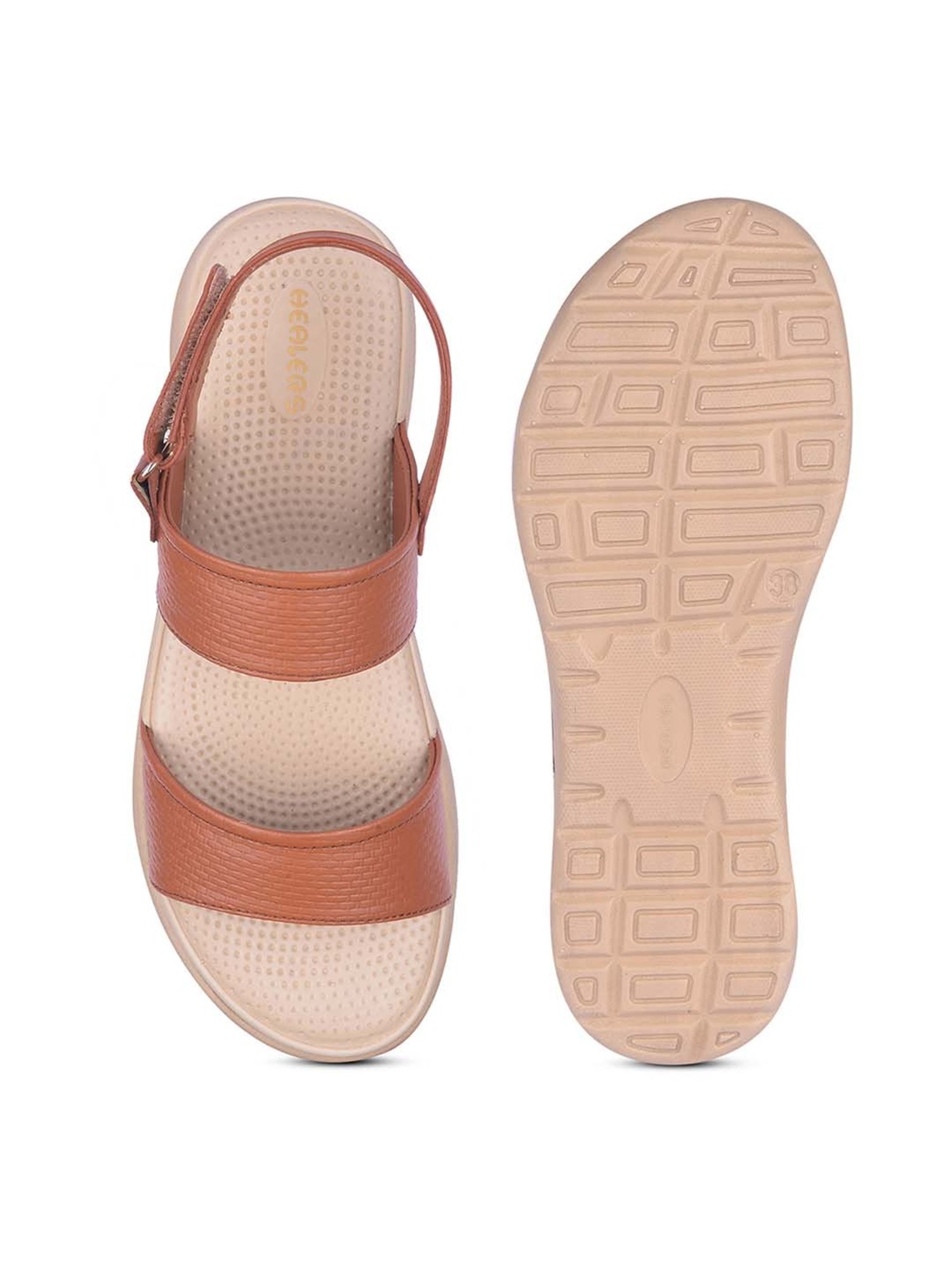 Healers by Liberty Women's Tan Back Strap Wedges