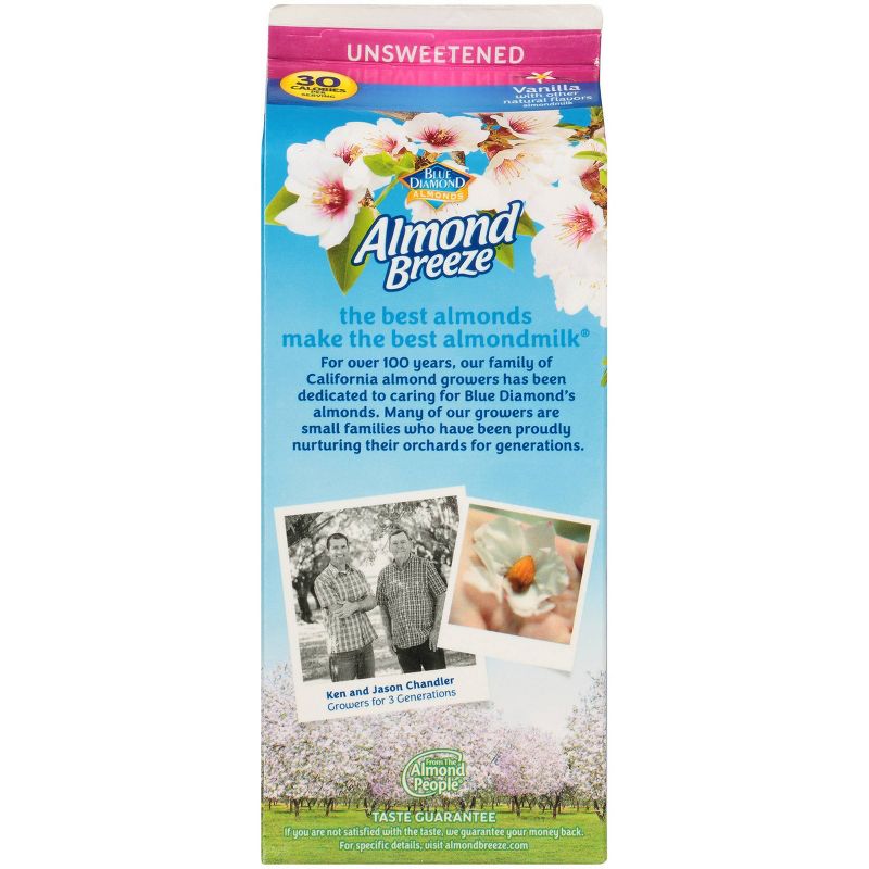 Blue Diamond Almond Breeze Unsweetened Vanilla Almond Milk - 96 fl oz