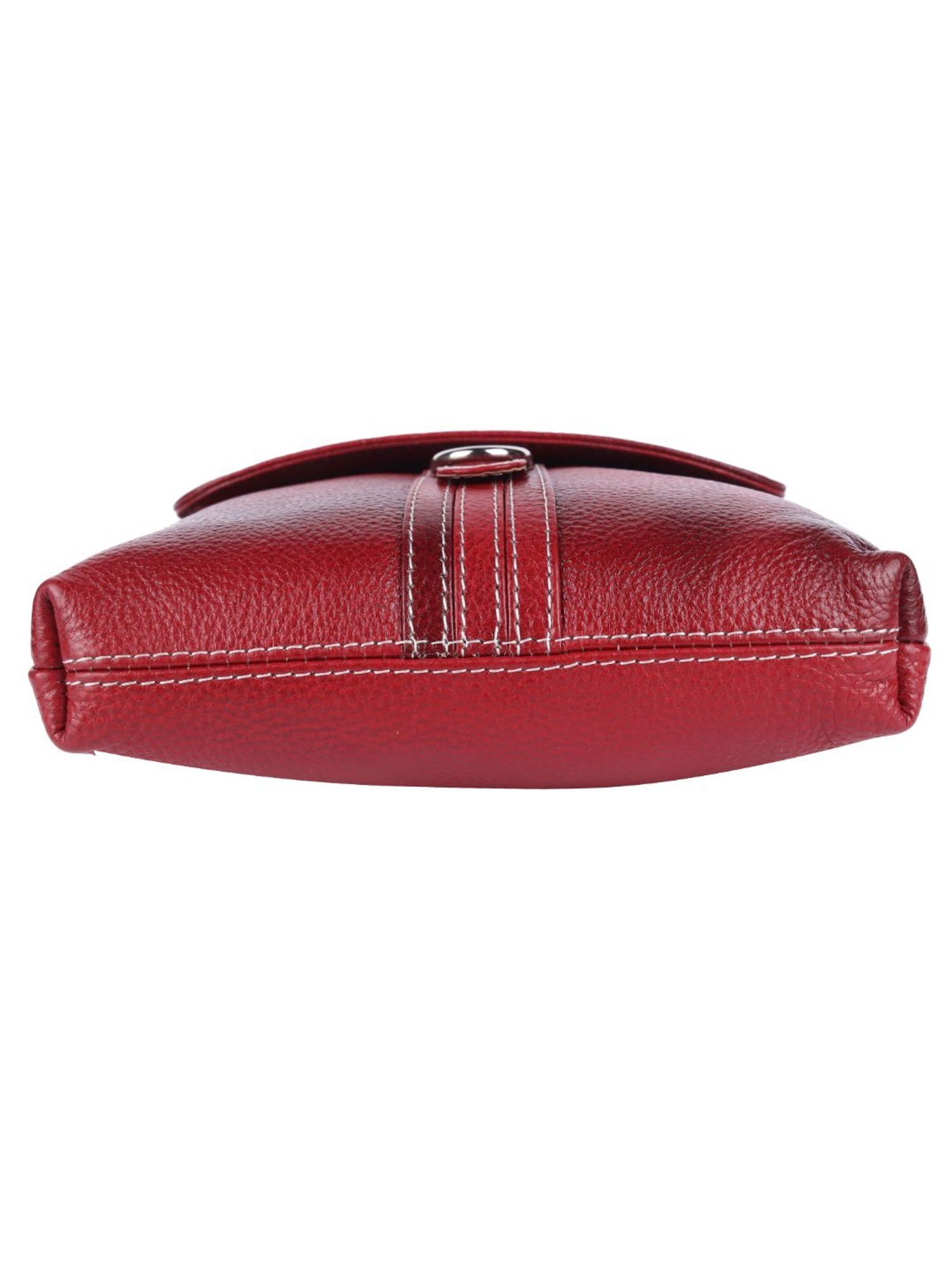 HiLEDER Pure Genuine Leather Messenger Shoulder Sling Cross Body Office Bag for Men and Women,Maroon