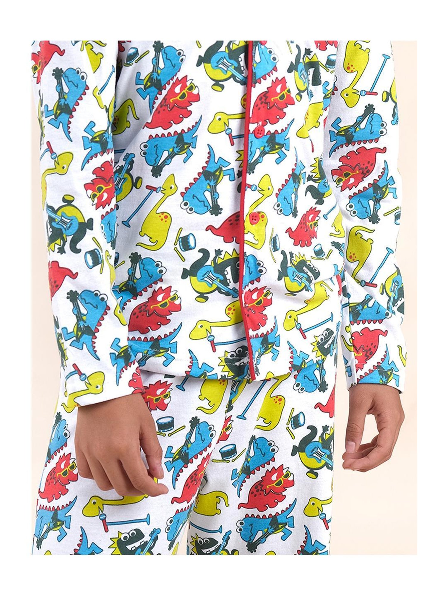 Nite Flite Boys Multicolor Cotton Printed T-Shirt & Pyjama