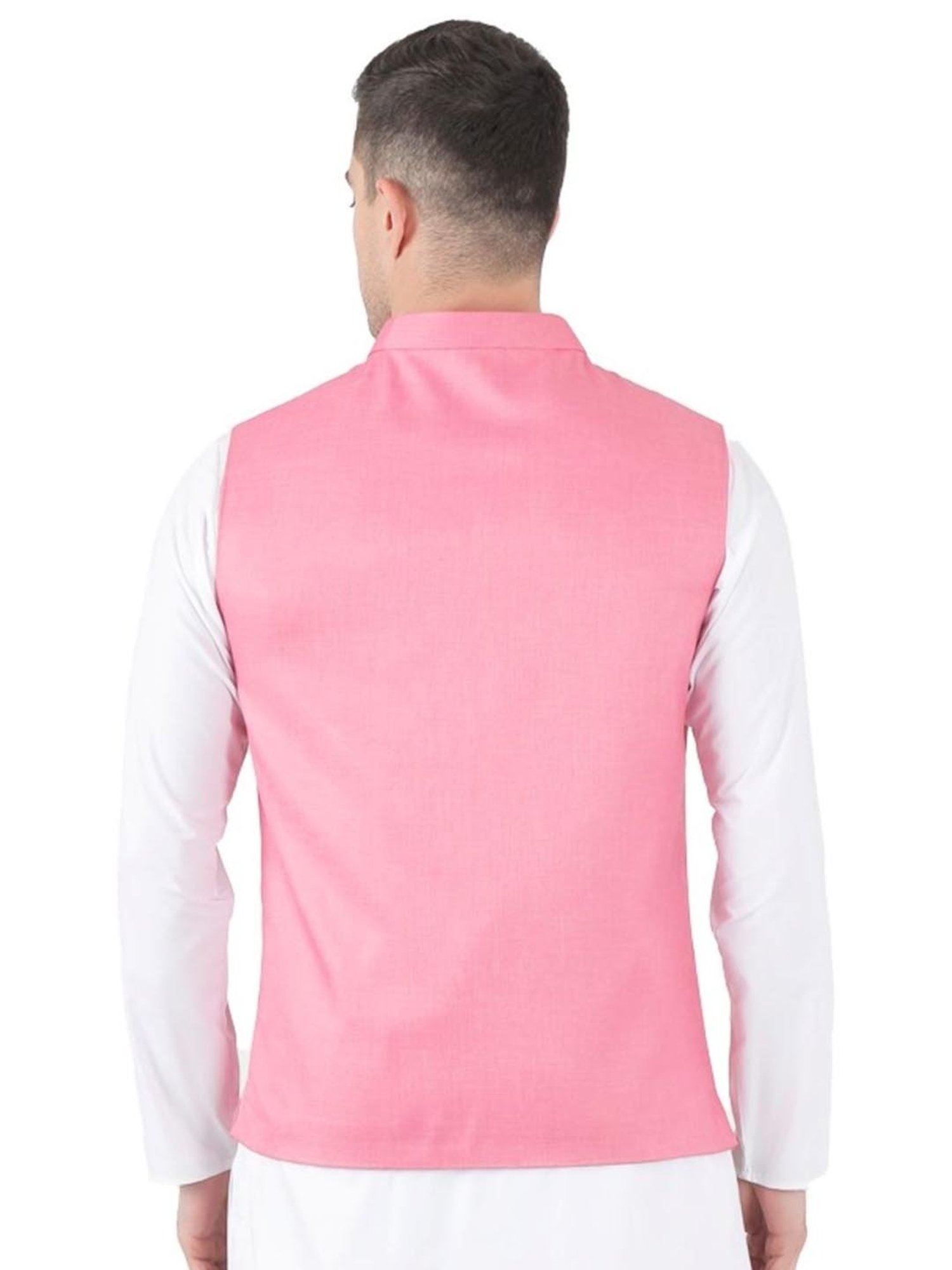 TAHVO Pink  Slim Fit Nehru Jacket