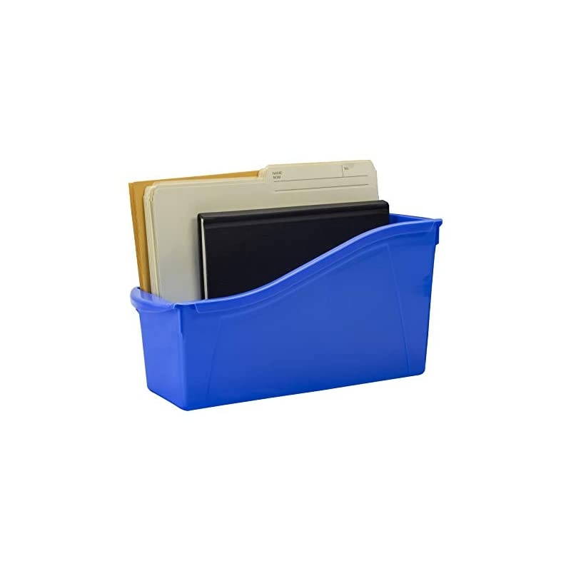 Large Book Bin, Linking Storage Bin, Dry Erase Surface, 14.3 x 7 x 5.3 Inches, STEM Assortment, 6-Pack (70110A06C)