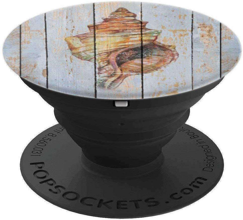 Ocean Seashell Driftwood, Phone Mount Hand Holder Knob 6118E