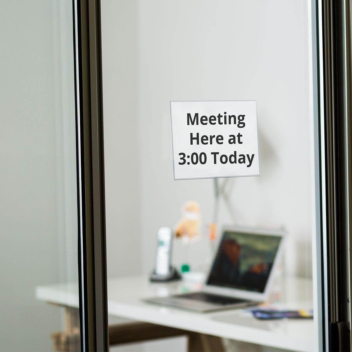 Source One Unbreakable Wall Mount Acrylic Sign Holder with Adhesive, No Drilling (4 x 6-6 Pack)