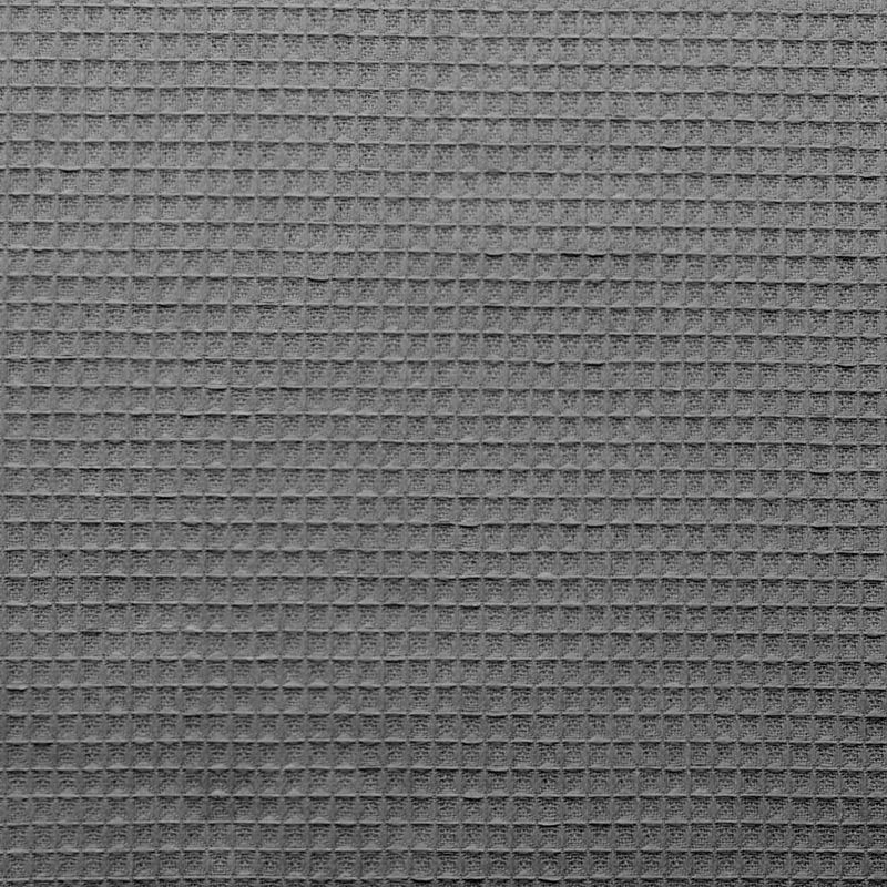 Smart Shower Curtains Waffle Fabric With Attached Hooks Rich Charcoal - Maytex