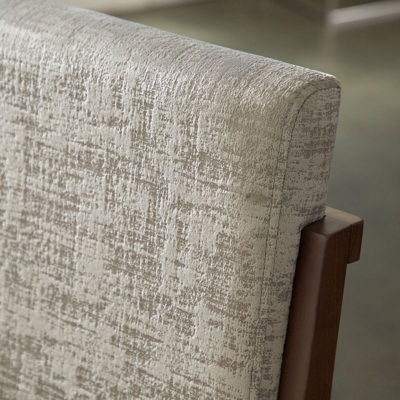 Velvet and Wood Dining Armless Chair Beige - Venus Williams Collection