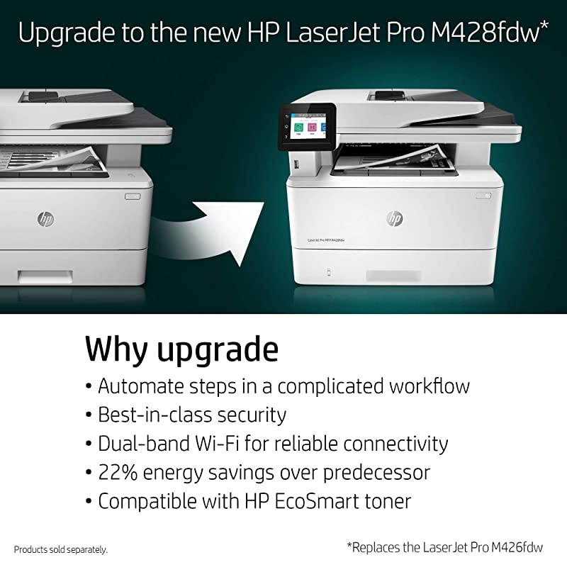 LaserJet Pro M426fdw All-in-One Wireless Laser Printer with Double-Sided Printing,  Dash Replenishment Ready (F6W15A)