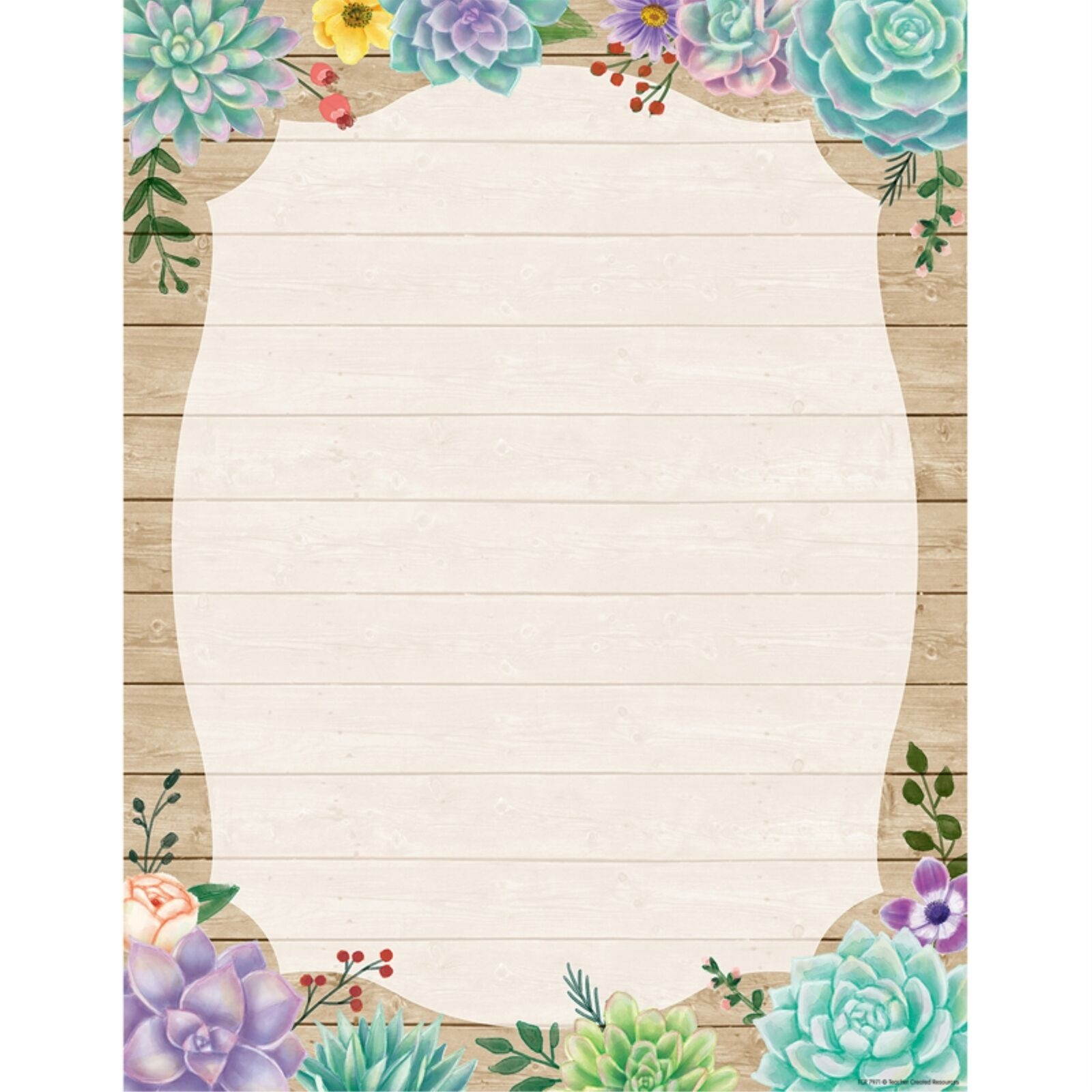Rustic Bloom Blank Chart