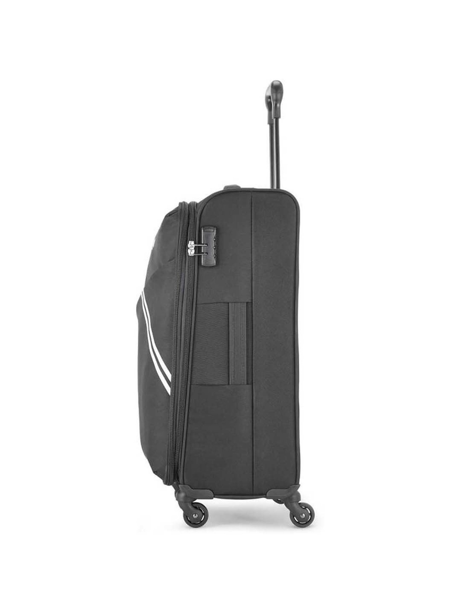 Skybags Trick Black Striped Soft Medium Trolley Bag - 43 cm