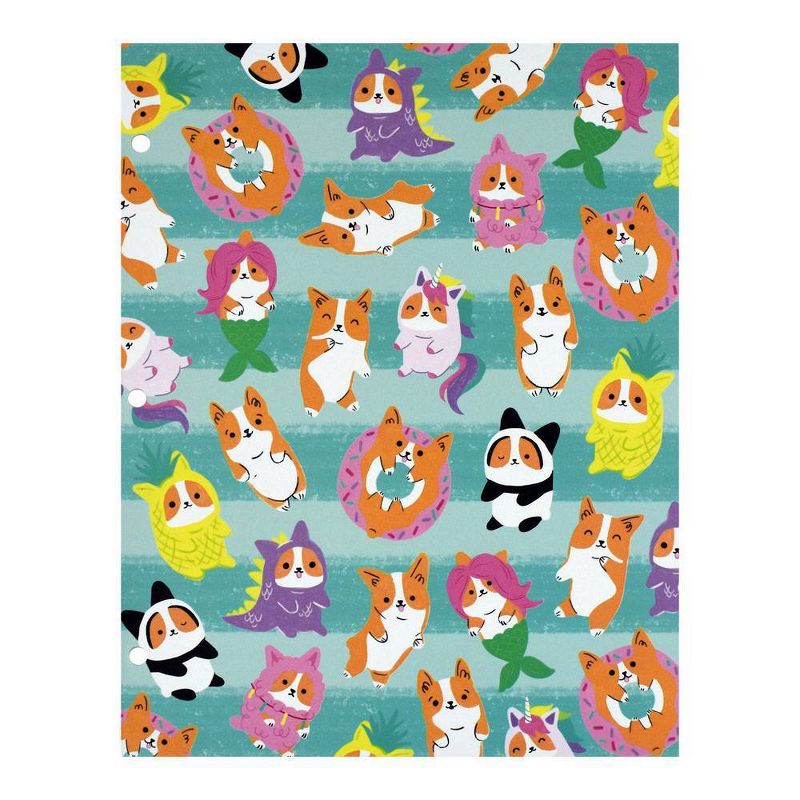 Dogs 2 Pocket Paper Folder Teal - Greenroom