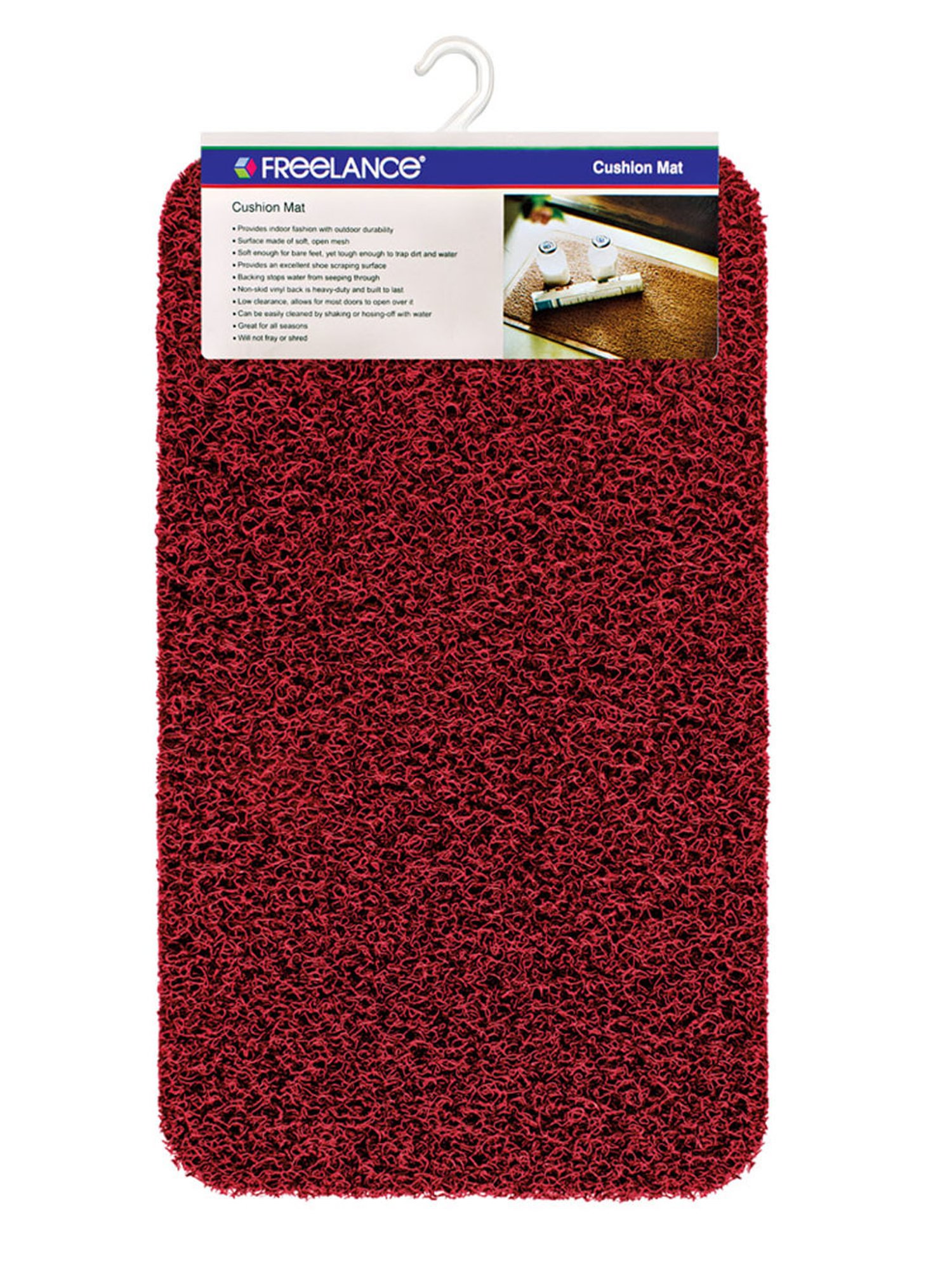 Freelance Red PVC Set of 1 Door Mats