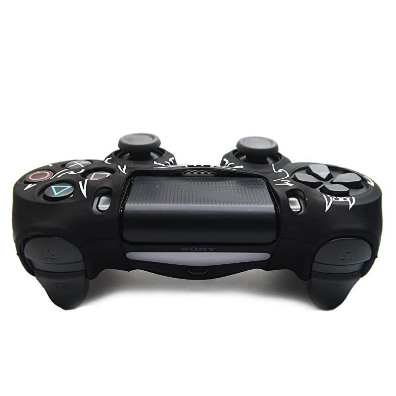 PS4 Controller Skin  AntiSlip Grip Silicone Cover Protector Case Compatible with PS4 SlimPS4 Pro WirelessWired Gamepad Controller with 2 Cat Paw Thumb Grip Caps White