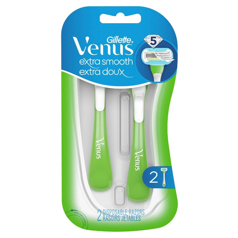 Venus Extra Smooth Green Disposable Women's Razors - 2ct