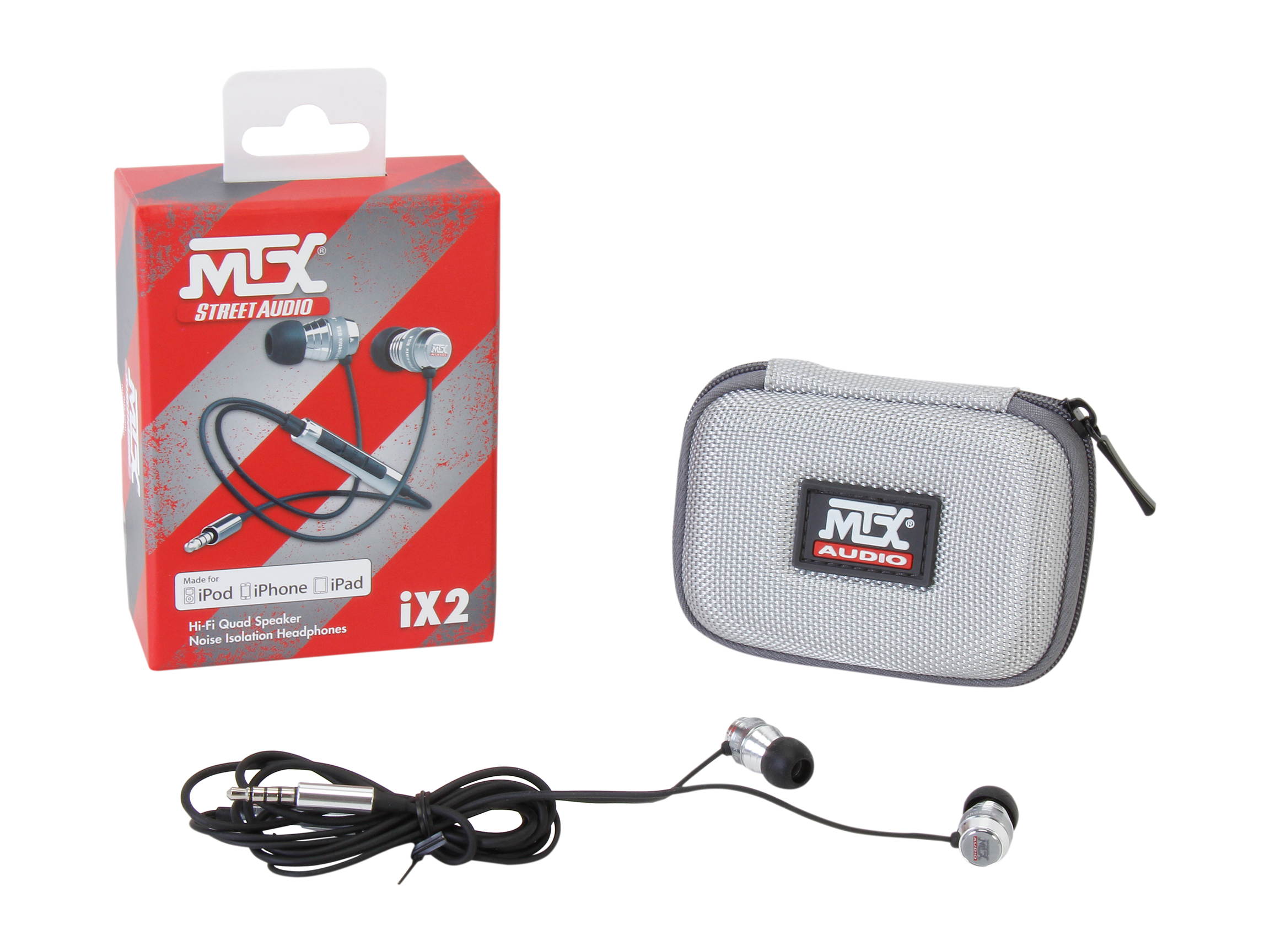MTX StreetAudio Red iX2 - Red In Ear Acoustic Monitor Earbuds