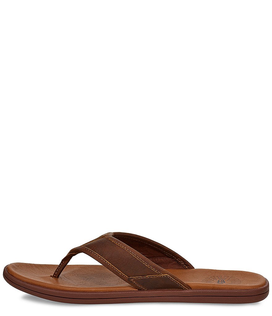 UGG&reg; Men's Seaside Leather Flip Flops