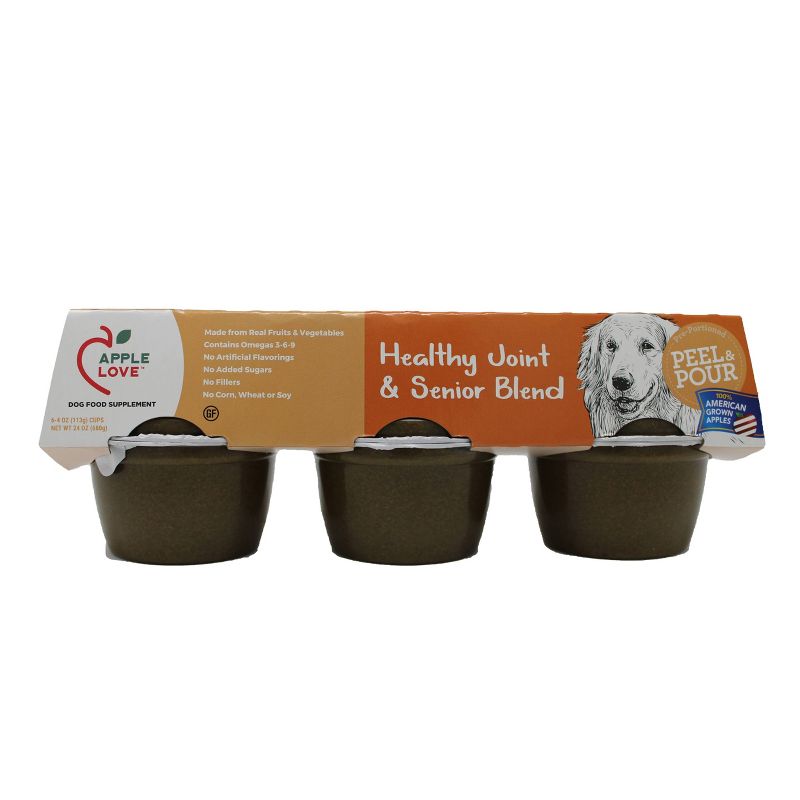 AppleLove Wet Dog Food Supplement Healthy Joint & Senior Blend - 4oz/6ct Pack