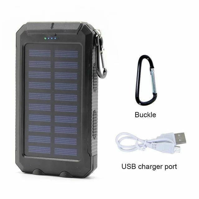 2020 Waterproof 900000mAh USB Portable Solar Charger Solar Power Bank For Phone