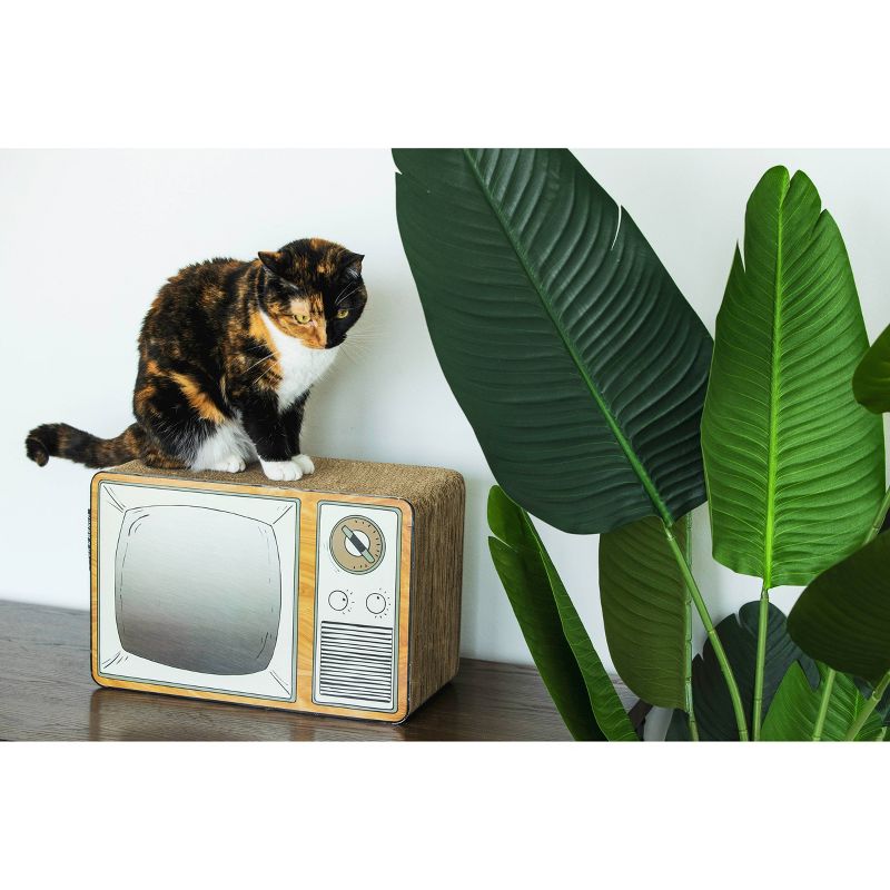 Park & Bench Tabby Telly Timber Cat Scratcher - Green