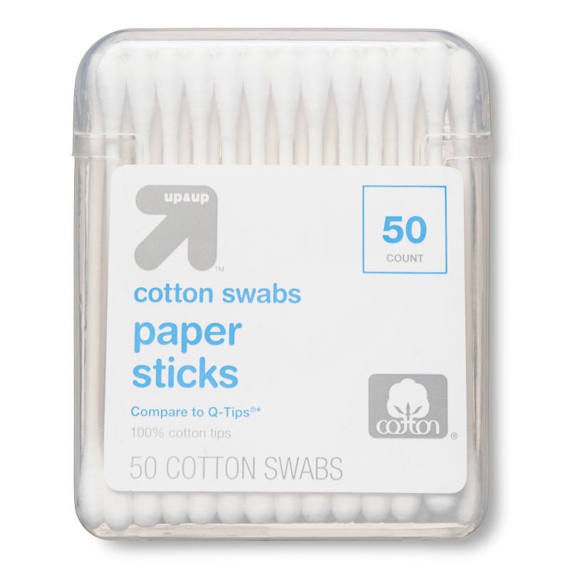 Cotton Swabs Paper Sticks - 50ct - up & up™