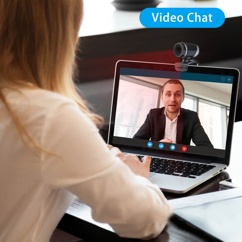 USB Webcam High-definition Web Camera with Clip-on Base Built-in Microphone USB2.0 Web Cam for Computer PC Laptop