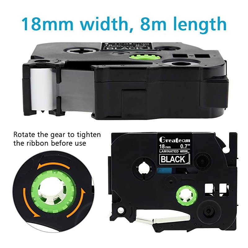 Compatible Black Label Tape Replacement for Brother PTouch Label Tape 18mm 07 Inch White on Black Brother TZe Tape TZe345 for Brother PTouch PTP710BT PTD400 PTD600 Label Makers 3Pack