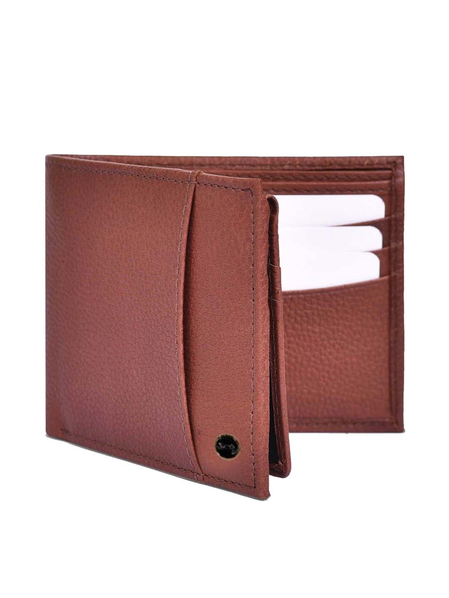 BELWABA Tan Casual Leather Bi-Fold Wallet for Men