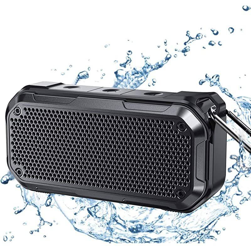 Bluetooth Speaker IPX7 Speaker Bluetooth Wireless Outdoor Portable Speakers TWS Stereo Rich Bass 12H Playtime with Microphone for Shower Bath Pool Boat Beach Home Party Travel