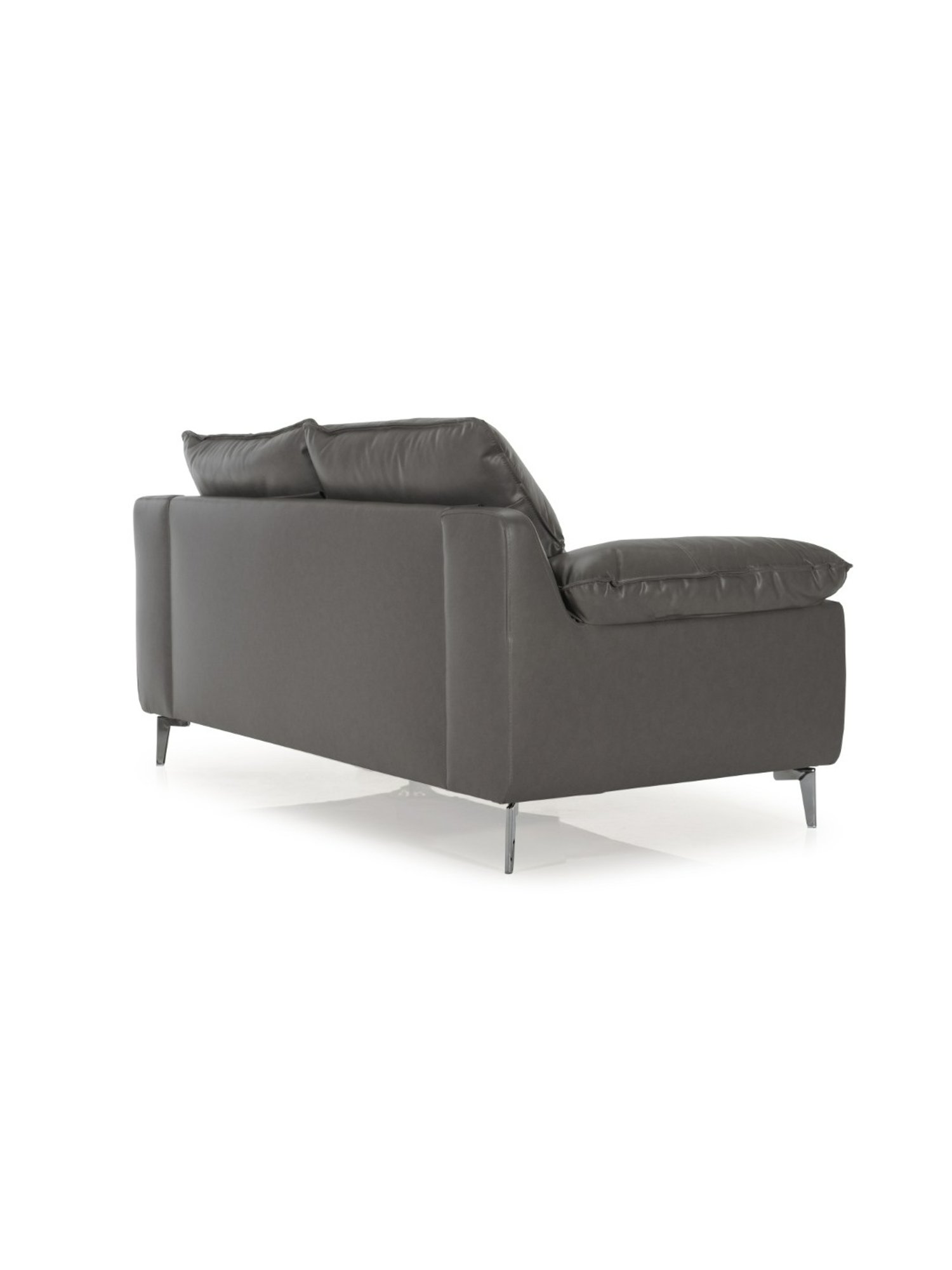 Durian Lawson Contemporary Pebble Grey Leather 2 Seater Sofa
