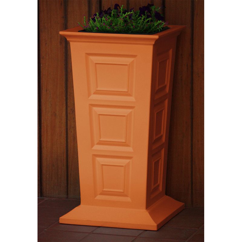 Good Ideas Savannah Outdoor Weatherproof Large Self Watering Colonial Planter, Terra Cotta