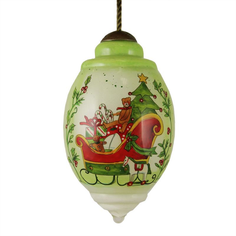 NeQwa 3" Ne'Qwa "Gifts For Christmas" Hand-Painted Glass Christmas Ornament #7131124
