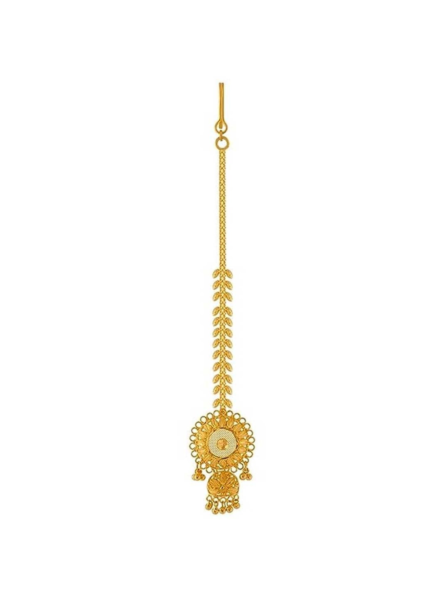 P.C. Chandra Jewellers 22k Yellow Gold Maang Tikka For Women