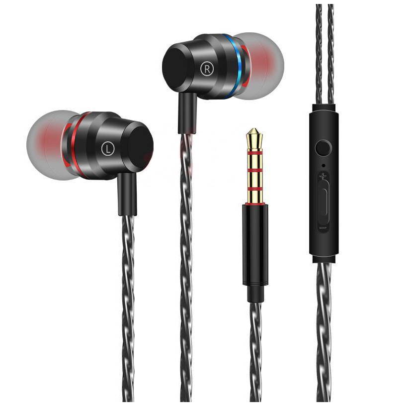 Wired Earbuds Headphones with Microphone, Extra Bass with 13.6mm PET+PU Drivers, Comfortable Lightweight Earphones with Volume Control, 3.5mm in Ear Headphones for Laptop/Smartphone/PC
