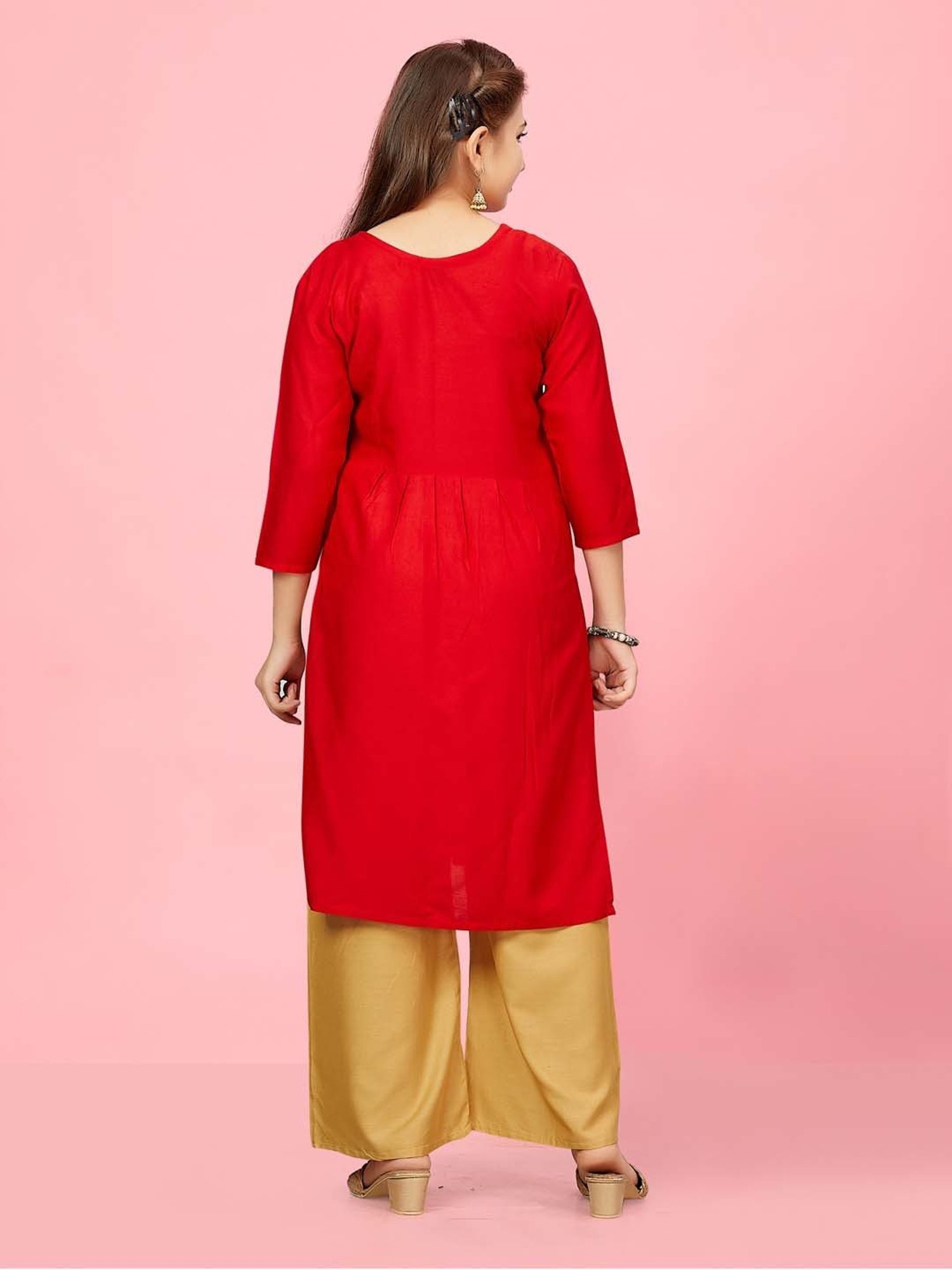 Peppermint Kids Navy Regular Fit Kurta Set