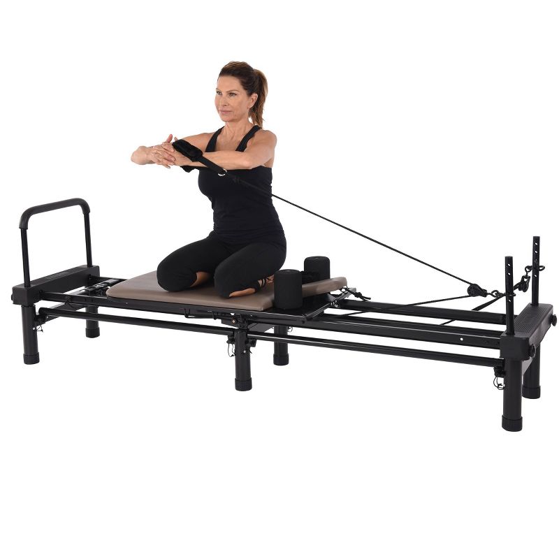AeroPilates 651 Pilates Machine with Stand and Rebounder - Black