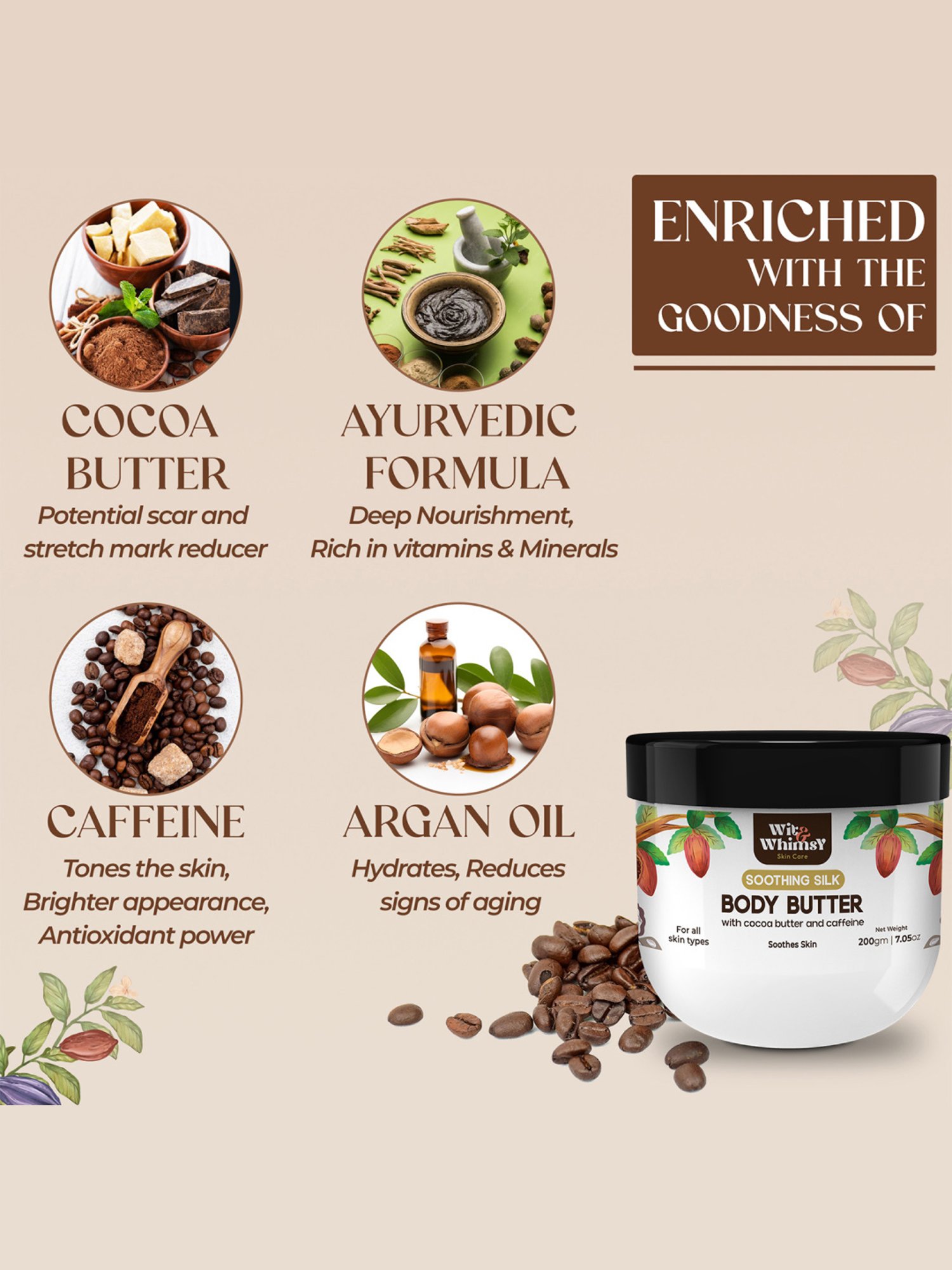 Wit & Whimsy Soothing Silk Body Butter - 200 gm