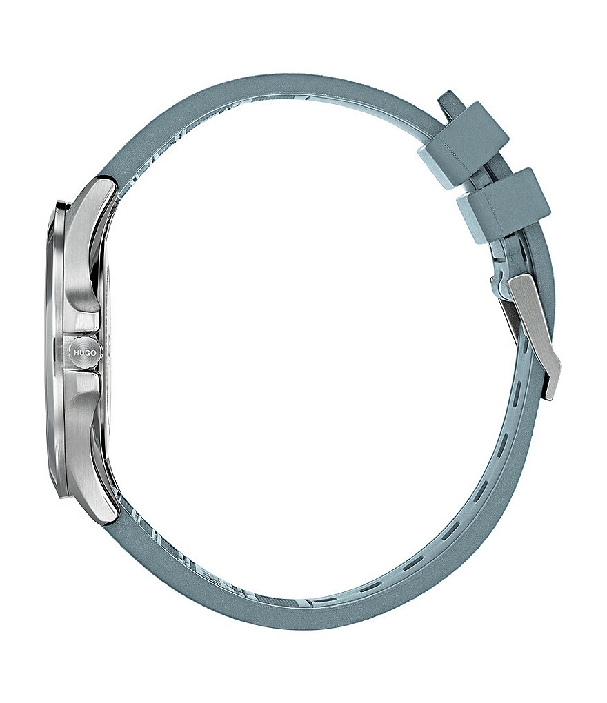 HUGO HUGO BOSS #Jump Grey IP Rubber Strap Multifunction Watch