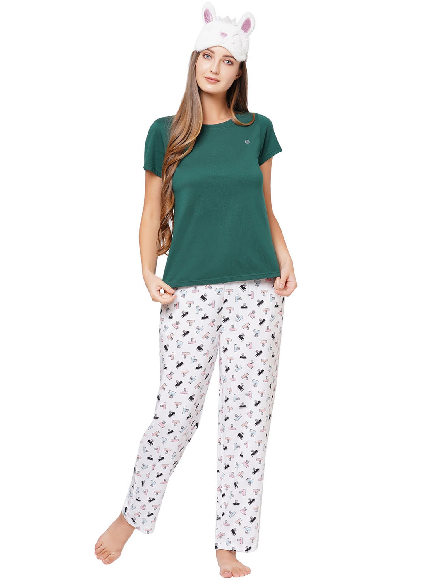 Soie Multicolor Printed Pyjamas - Pack of 2