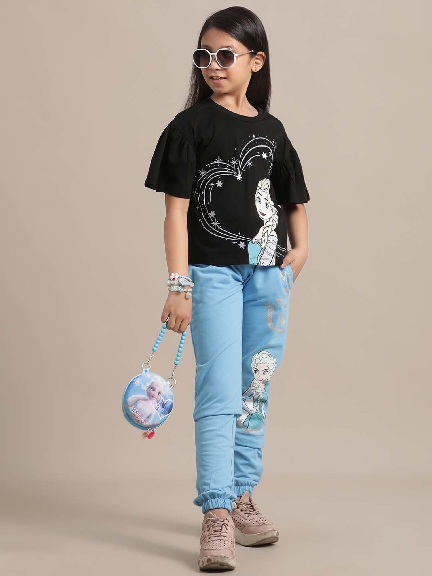 Kidsville Green Cotton Printed T-Shirt