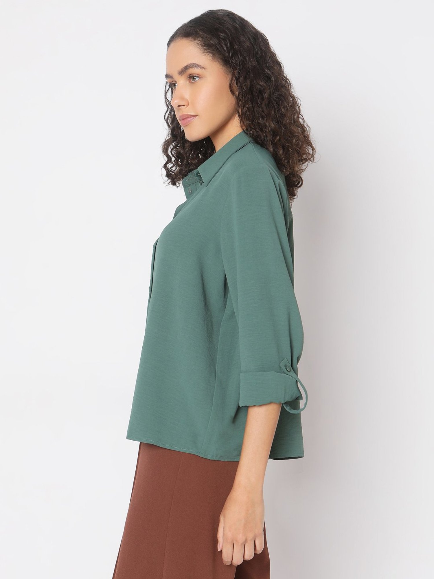 Annabelle by Pantaloons Black Polka Dots Shirt